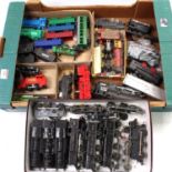 Large tray containing wide variety of items from a modeller’s workshop. Includes 7 clockwork 0-6-2