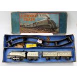 Hornby 0 Gauge clockwork Silver Jubilee set, housed in the original box, comprising of locomotive