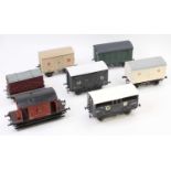 Seven various kit built and scratch built Gauge 1 items of rolling stock, to include a North Eastern