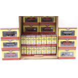 24 boxed Oxford Rail 00 Gauge Rolling stock and wagons, to include Weathered 6 Plank Mineral