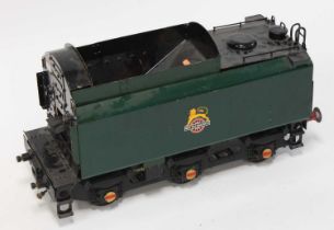 5-inch gauge 6 wheel tender, suitable for a Live Steam Britannia Class Locomotive, hand-painted in