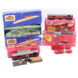 A collection of various Hornby 00 lineside accessories and rolling stock sets to include a No.