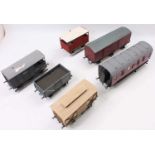 Six various loose manufactured and scratch built/kit built Gauge 1 items of rolling stock, to
