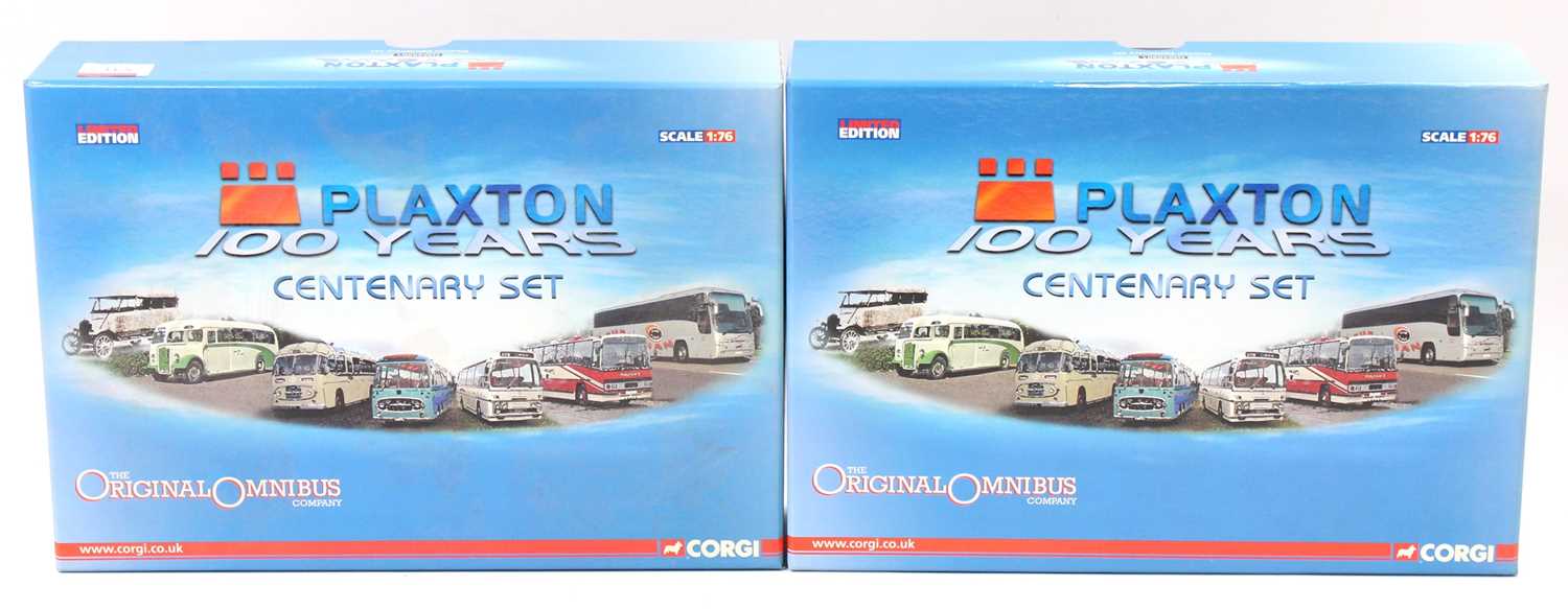 Corgi Original Omnibus OM49901 Plaxton 100 Years Gift Set, 2 boxed as issued examples