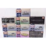 Ten various boxed Corgi mixed scale military diecast vehicles, all housed in original packaging,
