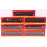 Hornby 00 Gauge Boxed BR Maroon Passenger Stock and coach group, 7 examples all in original boxes,
