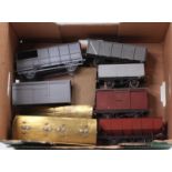 Eight kit built 0 gauge wagons, all built to a very high standard and all but one painted: Metal: GW