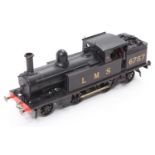A kit built gauge 1/10mm scale radio controlled electric model of an LMS 2-4-2 No. 6757 tank loco,