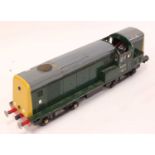 5 inch gauge battery operated model of a Diesel Electric Locomotive, finished in green with Number
