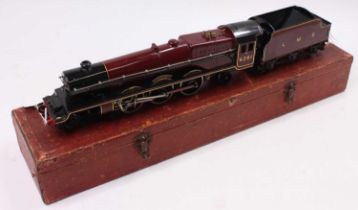 1938-40 Hornby 20v AC ‘Princess Elizabeth’ 6201 loco & tender LMS maroon. San serif letters &