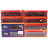 Hornby and Bachmann 00 Gauge LMS Maroon passenger stock group, 8 examples, to include Bachmann