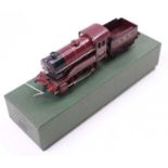 1931-6 Hornby E16, 0-4-0 loco & tender LMS red 1000 on cab-side, revised body style, ’LMS’ on