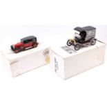 A Franklin Mint 1/24 scale and 1/16 scale boxed commercial vehicle and diecast model group, to