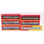 Hornby 00 Gauge Intercity Coach group, 6 boxed examples to include BR Executive Mk2E No.9504