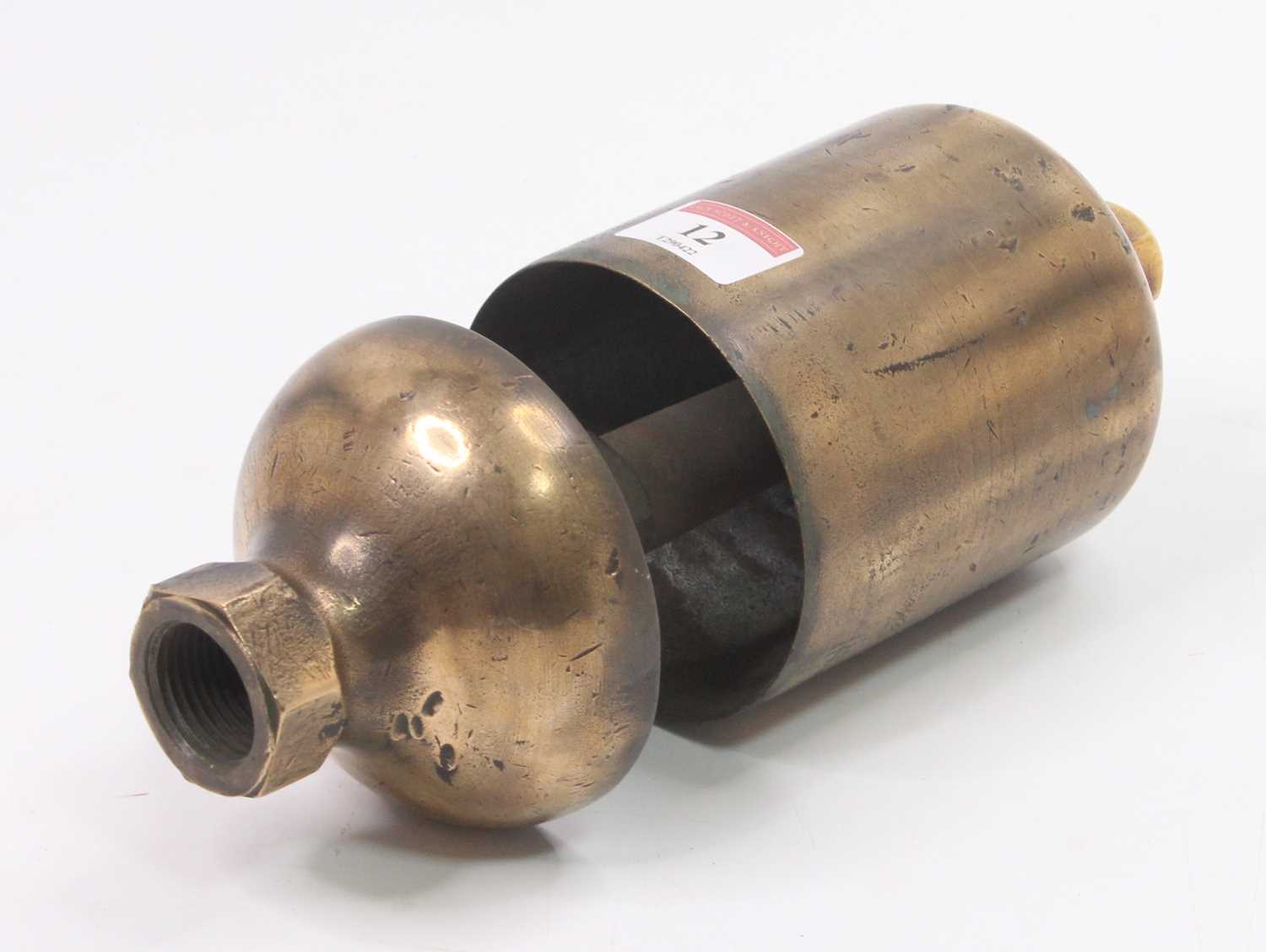 A polished brass original GWR locomotive whistle, original example, stamped GWR - Image 2 of 2