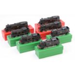 Seven Hornby-Dublo 3-rail tank locos, all playworn, suitable for renovation, spares or repairs: four