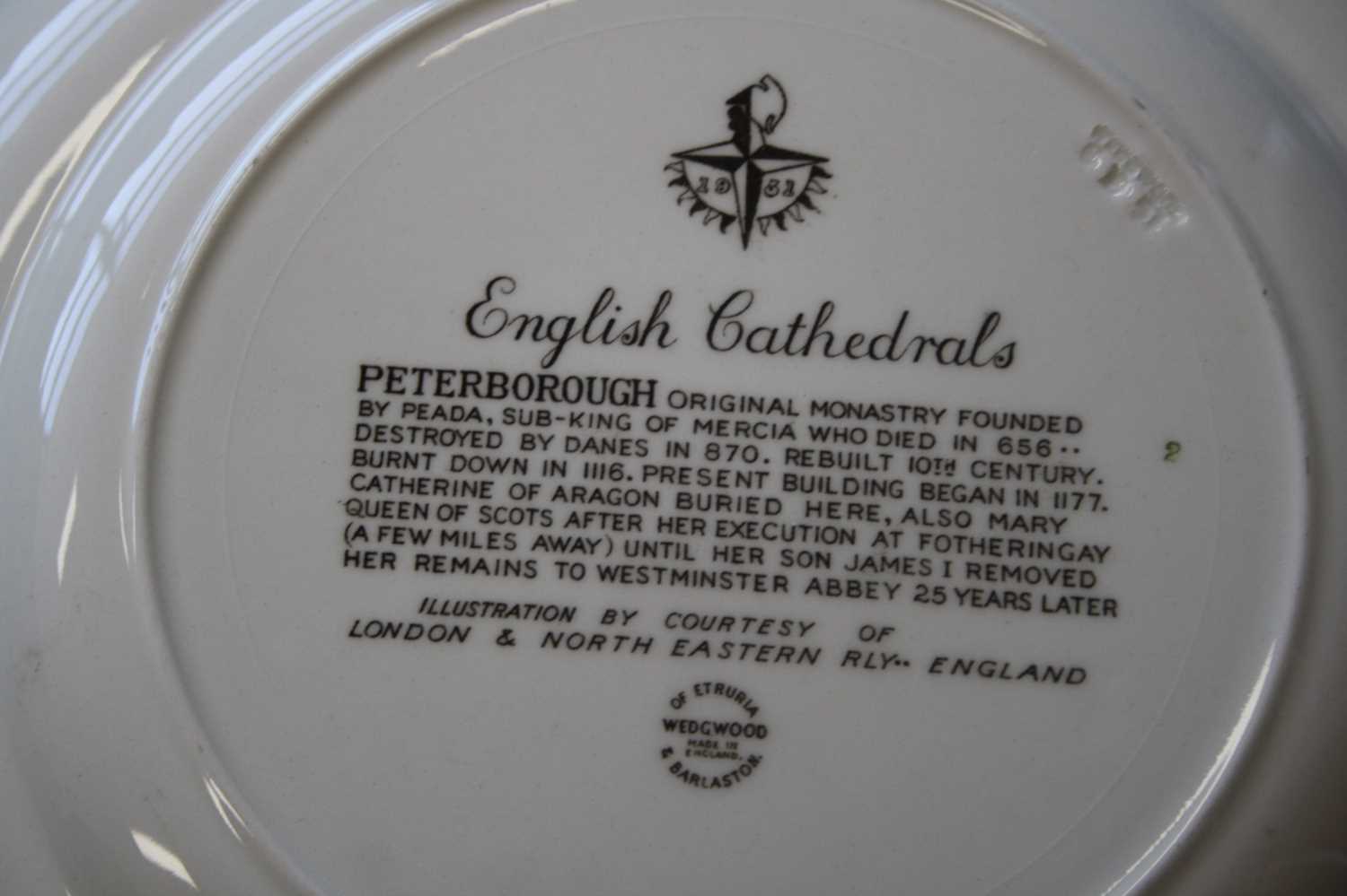 Four Wedgwood LNER cathedral plates, comprising Ely, York, Norwich, and Peterborough, third series - Image 3 of 5