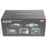 Kyosho No.09213W 1/18th scale boxed model of a Audi R8, finished in white, as issued in the original