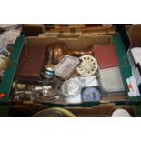 Two boxes of miscellaneous items to include Franklin Mint House of Faberge Limited edition porcelain