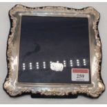 An Elizabeth II silver clad easel photograph frame, Sheffield 1996, 17.5 x 17.5cm, boxed
