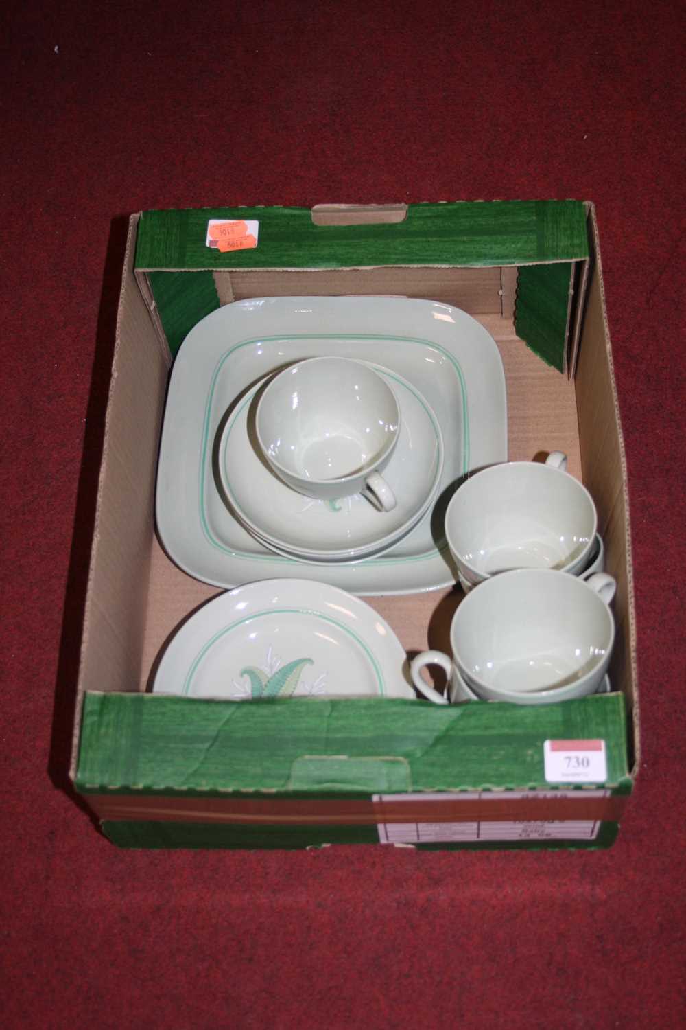 An early 20th century Spode Flemish Green six-place setting part tea service in the Montenegro - Bild 2 aus 2