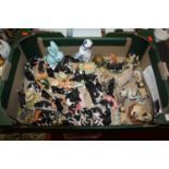 Two boxes of various animal figures, to include boxed Border Fine Arts studio Ewe & Me by Toni