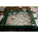A box of miscellaneous glassware, to include Stuart Crystal wine hocks, whisky tumblers etc