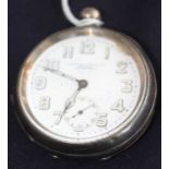 A Fattorini & Sons Ltd of Bradford gent's silver cased open face pocket watch, having keywind