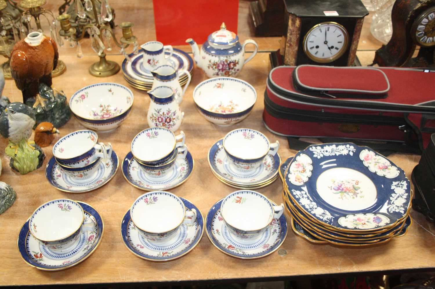 A Booth's Lowestoft Border pattern tea service; together with a collection of Copeland Spode side