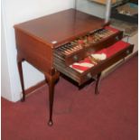 A large two drawer canteen of Kings pattern flatware