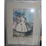 Heber Thompson - Ballerinas, pastel, signed lower right, 41x29.5cm