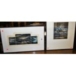 Susan E Jameson (b.1944) - Sunrise, Highland Dawn, triptych print, signed, titled and numbered 3/