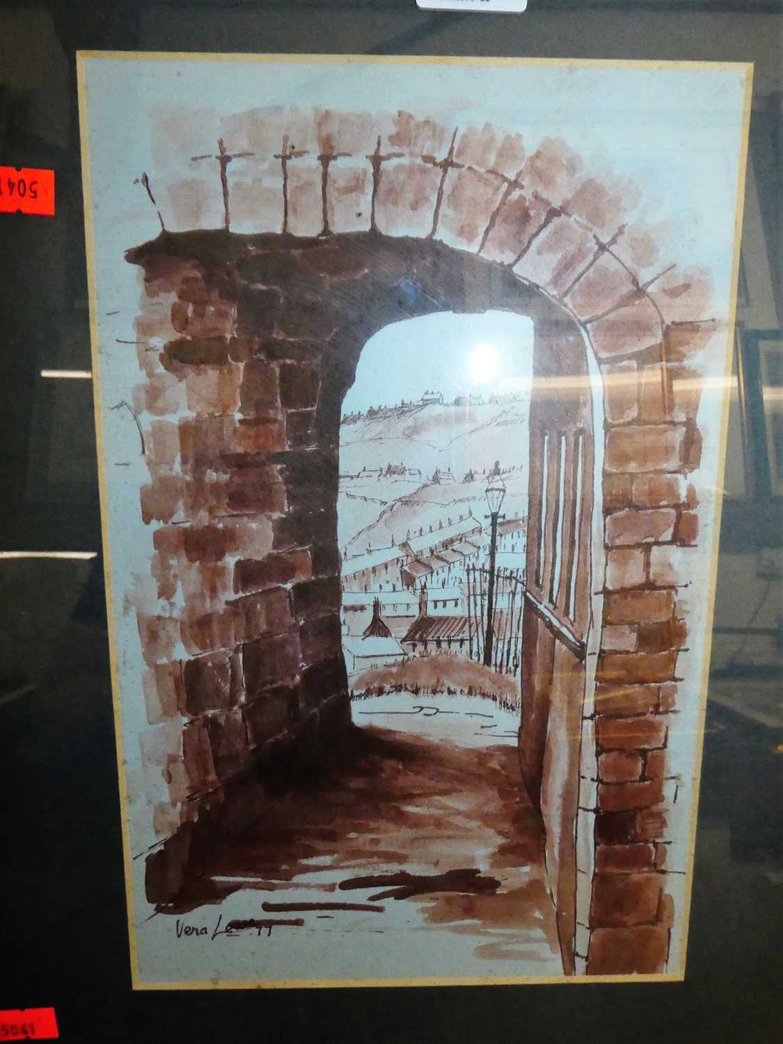 Vera Lowe (1917-1998) - Passage at Haworth I, watercolour, signed and dated '77 lower left, 30 x - Image 2 of 4