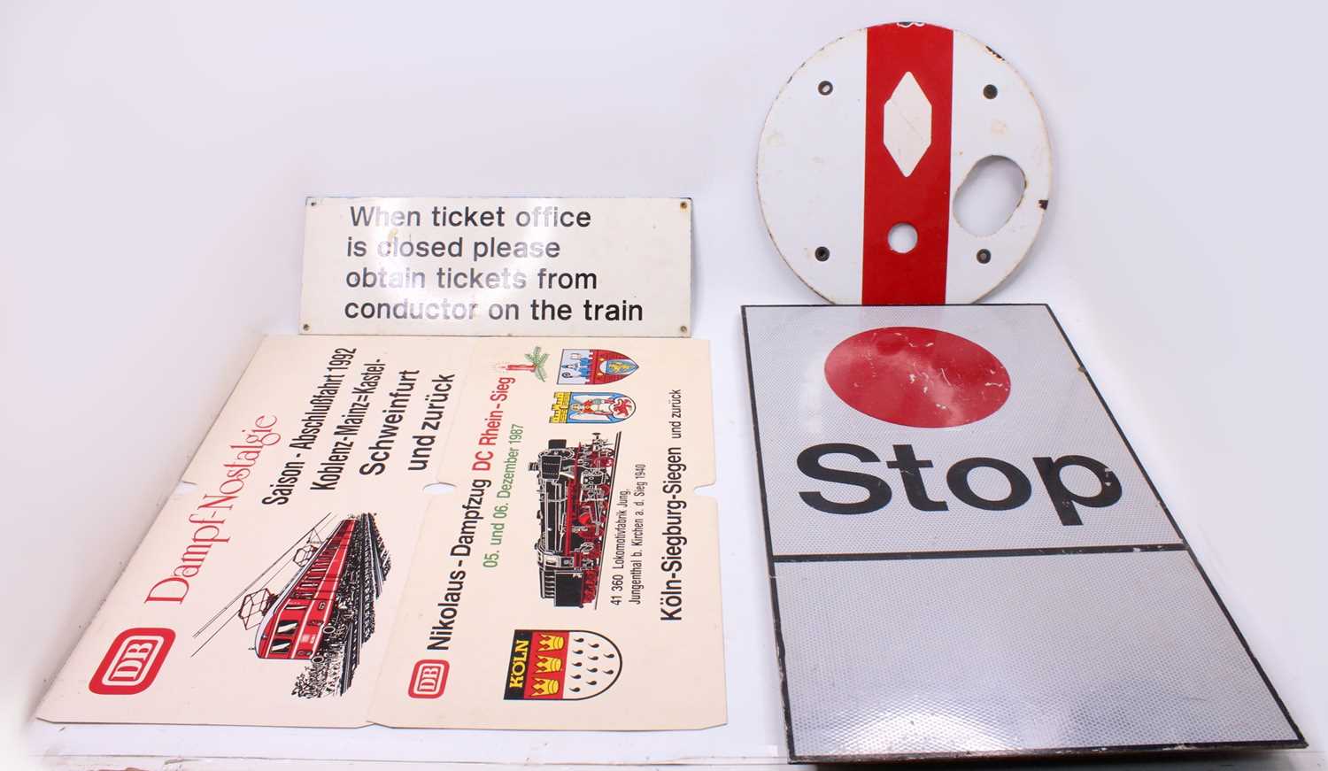 A collection of mixed media - British Railways and German Railways signs, to include a British - Image 2 of 2