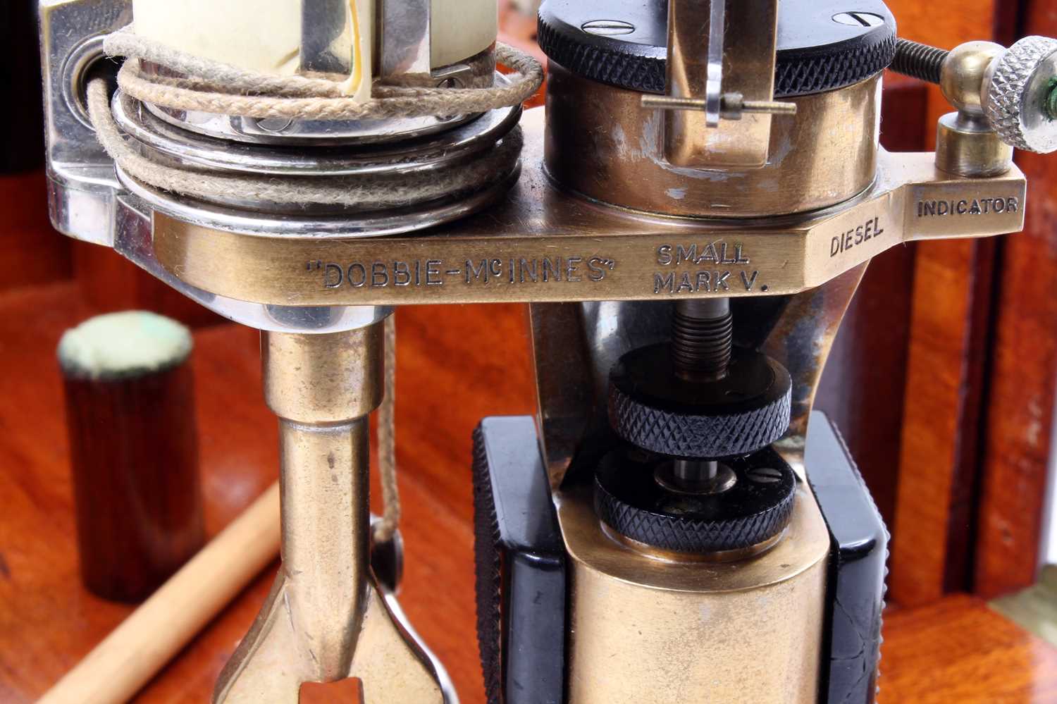 A Dobbie-McInnes, boxed No. 4 The Design engine indicator, housed in the original stained wood box - Image 5 of 7