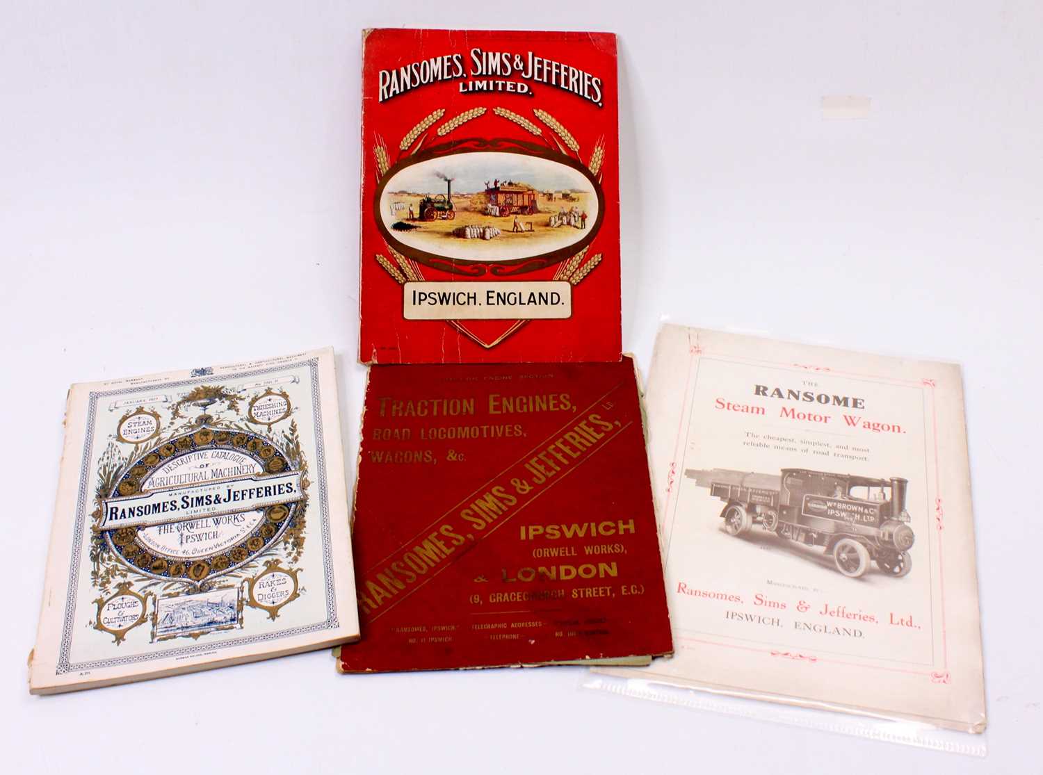 A collection of Ransomes and similar steam related vintage brochures to include a descriptive