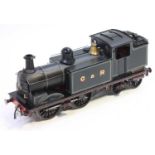 A very well executed kit built model of a Gauge 1 Caledonian Railways 0-4-4 tank loco finished in