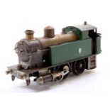 A well made mid 20th century spirit fired 0-4-0 tank locomotive, finished in green and black and