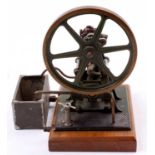 A very well executed model of a vertical single cylinder steam engine comprising of take-off point