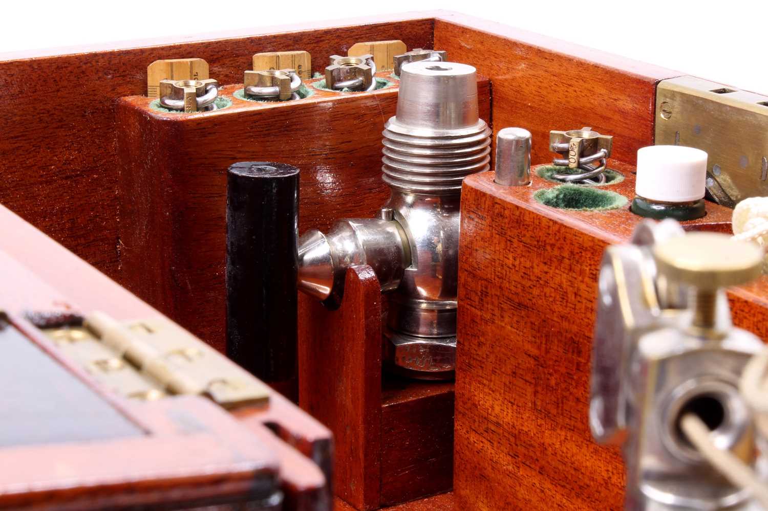 A Dobbie-McInnes, boxed No. 4 The Design engine indicator, housed in the original stained wood box - Image 4 of 7