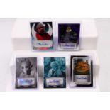 Collection of Star Wars Signed Topps Trading Cards, 5 examples to include Dave Barclay Yoda, Dave