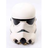 A 1999 Don Postmask hard plastic full sized display model of a Stormtrooper Helmet