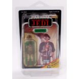 Kenner Star Wars Return of the Jedi vintage Lando Calrissian skiff guard 3 3/4" figure, housed on