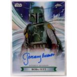 Topps Chrome Star Wars Authentic Autograph Card Jeremy Bulloch as Boba Fett, limited edition 13/50