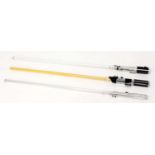 3 various Star Wars Replica Lightsabers, all fitted with metal handles, suitable for Cosplay