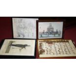 Six various pictures and prints, to include George Belcher - print of Joseph in the Iviney, Japanese