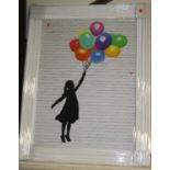 After Banksy - Balloon Girl, colour print, 78 x 58cm