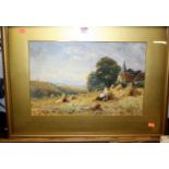 Vivian Rolt (1874-1933) - Harvest landscape, watercolour, signed and dated 1902 lower left, 29 x