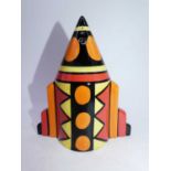 A Lorna Bailey sugar sifter in the form of a rocket, having printed mark verso, further marked Old