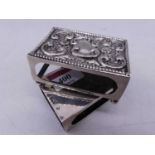 An Edward VII silver matchbox sleeve, London 1901, together with another similar, 2.9oz gross